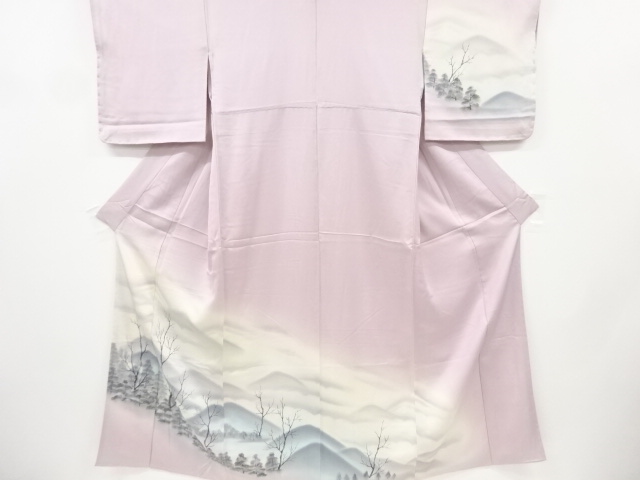 JAPANESE KIMONO / VINTAGE HOMONGI / SCENERY OF TREES